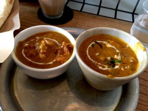 チキンカレー、ベジタブルカレー