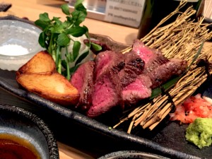 国産和牛の炭火焼ステーキ 100g