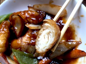 白身魚の黒酢炒め