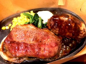 HERO’Sステーキ150g+ハンバーグ