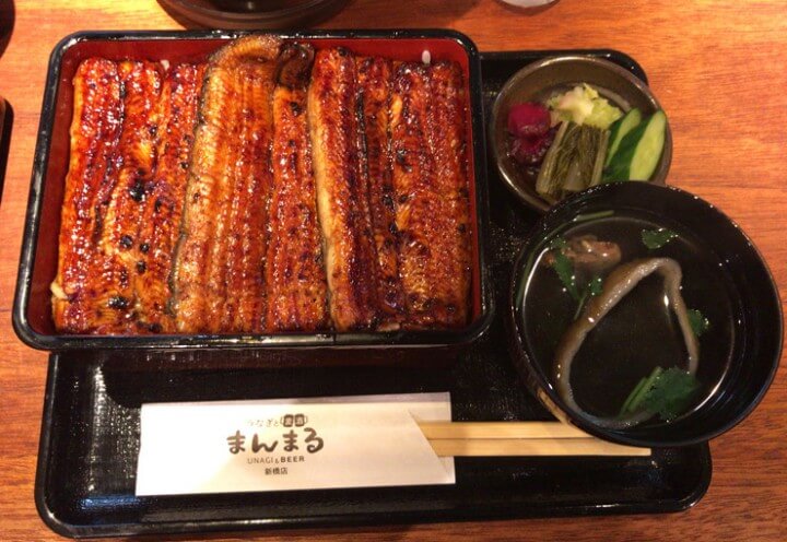 新橋駅烏森口から徒歩5分、関東風の柔らかくて美味しい鰻が食べられるお店、まんまる新橋店