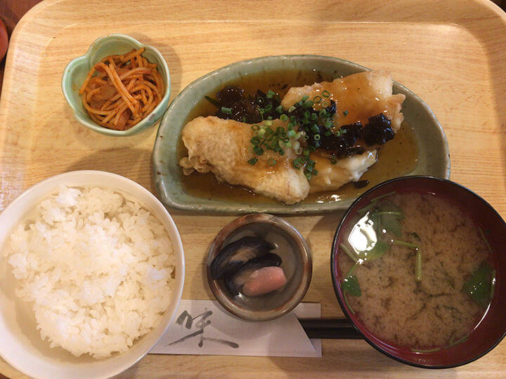 白身魚の唐揚あんかけソース