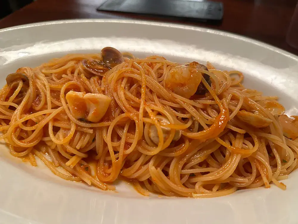 海の幸のスパゲッティトマトソース